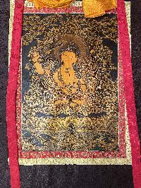 Buddhist Thangka Of Manjushree Thangka, [with Brocade], Lama`s Art