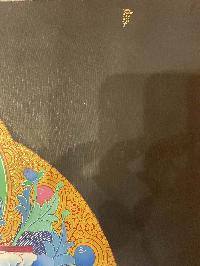 Buddhist Thangka Of Manjushree Thangka, Fine Quality, [with Brocade], Lama`s Art