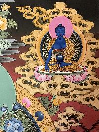 Buddhist Thangka Of White Tara Thangka, [with Brocade], Lama`s Art