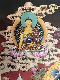 Buddhist Thangka Of White Tara Thangka, [with Brocade], Lama`s Art