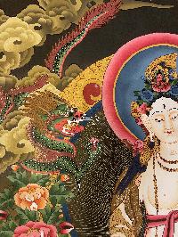 Buddhist Thangka Of White Tara Thangka, [with Brocade], Lama`s Art