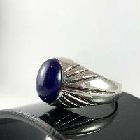 Designer Silver Jewellery With Lapis Solid Stone Rings