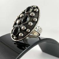 Designer Silver Jewellery With Blackstar Bubble Stone Rings