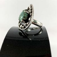 Designer Silver Jewellery With Turquoise Pear Shaped Stone Rings