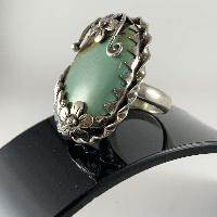 Designer Silver Jewellery With Turquoise Leaf And Flower Stone Rings