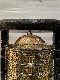 Wall Prayer Wheel Big Size With Mantra Inside, [with Carved Mantra], Wall Mountable