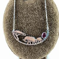 Designer Silver Necklace Of Jungle Walk By Elephant
