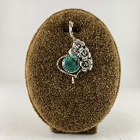 Designer Silver Turquoise Covered By Flowers Pendants