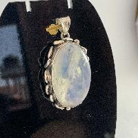 Designer Silver Rainbow Moonstone Pendants