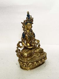 Buddhist Statue Of Aparimita, [stone Setting, Full Gold Plated, Face Painted], Chepame, Amitayus