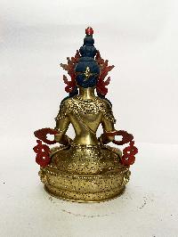 Buddhist Statue Of Aparimita, [stone Setting, Full Gold Plated, Face Painted], Chepame, Amitayus