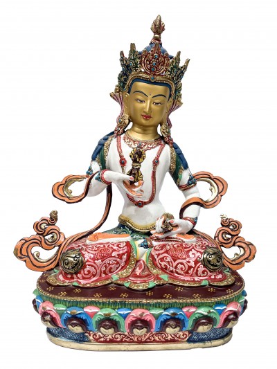 Buddhist Statue Of Vajrasattva, [stone Setting, Traditional Color, Face Painted]