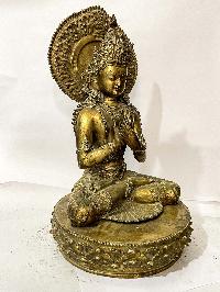 Buddhist Statue Of Maitreya Buddha, [full Gold Plated]