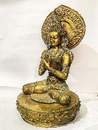 Buddhist Statue Of Maitreya Buddha, [full Gold Plated]