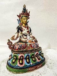 Buddhist Statue Of Vajrasattva, [face Painted, Traditional Color]