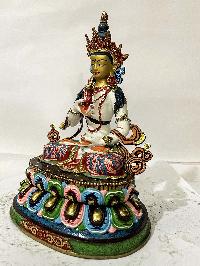 Buddhist Statue Of Vajrasattva, [face Painted, Traditional Color]