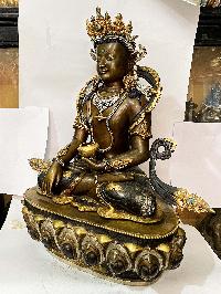 [master Quality], Buddhist Statue Of Crown Shakyamuni Buddha, [partly Gold Plated With Silver], [rare Find]