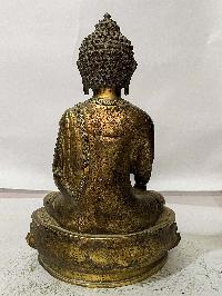 Buddhist Statue Of Shakyamuni Buddha, [full Gold Plated, Antique]