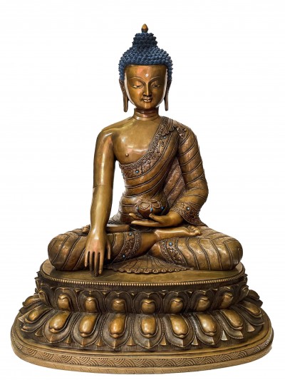 [master Quality], Buddhist Statue Of Shakyamuni Buddha, [chocolate Oxidized], [rare Find]