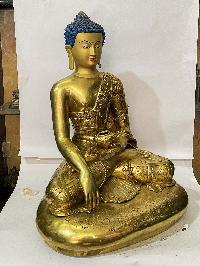 [master Quality], Buddhist Statue Of Shakyamuni Buddha, [full Gold Plated, Face Painted], [rare Find]