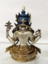 [master Quality], Buddhist Statue Of Chenrezig, [gold And Silver Plated], [rare Find]