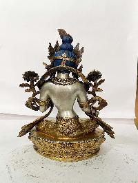 [master Quality], Buddhist Statue Of Green Tara, [gold And Silver Plated], [rare Find]