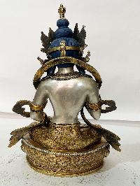 [master Quality], Buddhist Statue Of Vajrasattva, [gold And Silver Plated], [rare Find]