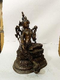 [master Quality], Buddhist Statue Of Green Tara, [chocolate Oxidized], [rare Find]