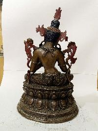 [master Quality], Buddhist Statue Of Green Tara, [chocolate Oxidized], [rare Find]