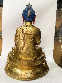 Hq, Buddhist Statue Of Amitabha Buddha, [full Gold Plated, Face Painted]