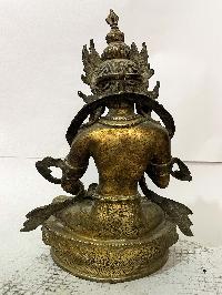 Buddhist Statue Of Vajrasattva, [full Gold Plated, Antique]