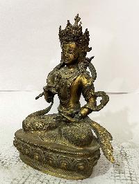 Buddhist Statue Of Vajrasattva, [full Gold Plated, Antique]