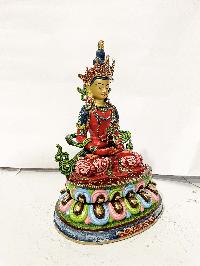 Hq, Buddhist Statue Of Aparimita, Amitayus, [traditional Color, Face Painted], Chepame