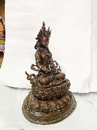 Hq, Buddhist Statue Of Aparimita, Amitayus, [chocolate Oxidized], Chepame