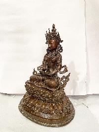 Hq, Buddhist Statue Of Aparimita, Amitayus, [chocolate Oxidized], Chepame