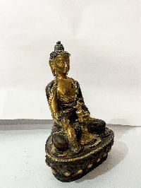 Buddhist Statue Of Medicine Buddha, [partly Gold Plated]