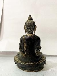 Hq, Buddhist Statue Of Medicine Buddha, [partly Gold Plated]