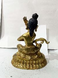 [master Quality], Hq, Buddhist Statue Of Saraswati, [full Gold Plated]