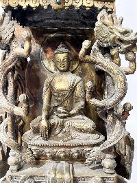 [master Quality], Hq, Buddhist Statue Of Shakyamuni Buddha, [gold Plated, Antique], [rare Find]