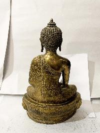 Hq, Buddhist Statue Of Shakyamuni Buddha, [gold Plated, Antique], [rare Find]