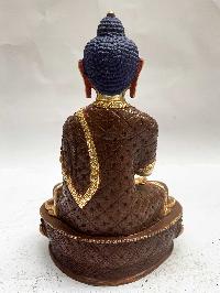 Buddhist Statue Of Vairochana Buddha, [partly Gold Plated, Face Painted]