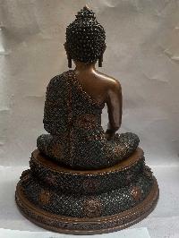 Buddhist Statue Of Shakyamuni Buddha, [chocolate Oxidized]