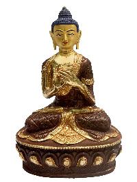 Buddhist Statue Set Of Shakyamuni Buddha, Vairochana Buddha, Amitabha Buddha, Ratnasambhava Buddha, Amoghasiddhi Buddha, [partly Gold Plated, Face Painted]