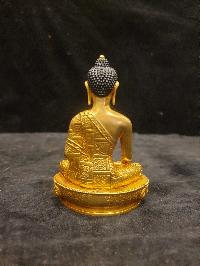 Buddhist Miniature Statue Of Ratnasambhava Buddha, [full Gold Plated]