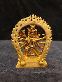 Buddhist Miniature Statue Of Kalachakra, [full Gold Plated]