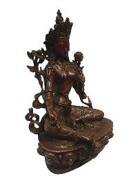 Tibetan Buddhist Statue Of Green Tara, [oxidized]