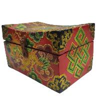 [traditional Tibetan], Wooden Optical Red Color Box, [dragon Painted]