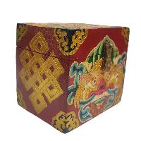 [traditional Tibetan], Wooden Square Box, [cheppu Painted]