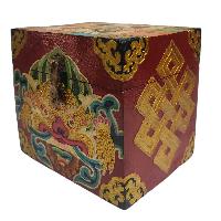 [traditional Tibetan], Wooden Square Box, [cheppu Painted]