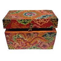 [traditional Tibetan], Wooden Rectangle Red Color Box, [dragon Painted]